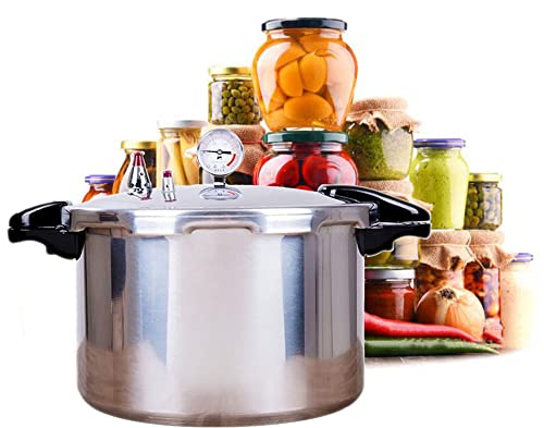 22L with cooking rack canner pressure cooker,pressure canner Extra-large size is great for big canning jobs Explosion proof safety valve anti scald heat insulation handle,Induction cooker can sense