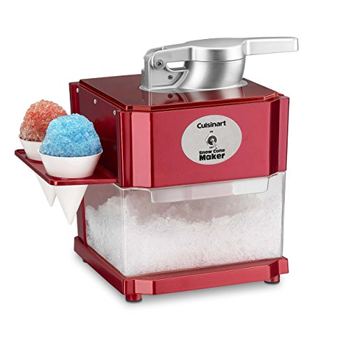 Cuisinart SCM-10P1 Snow Cone Maker, Professional Motor and Blade Mechanism has Interlock Safety Feature that Creates Real Shaved Ice for Snow Cones, Slushies', Frozen Lemonades or Adult Drinks, Red Cuisinart SCM-10P1 Snow Cone Maker, Professional Motor and Blade Mechanism has Interlock Safety Feature that Creates Real Shaved Ice for Snow Cones, Slushies', Frozen Lemonades or Adult Drinks, Red
