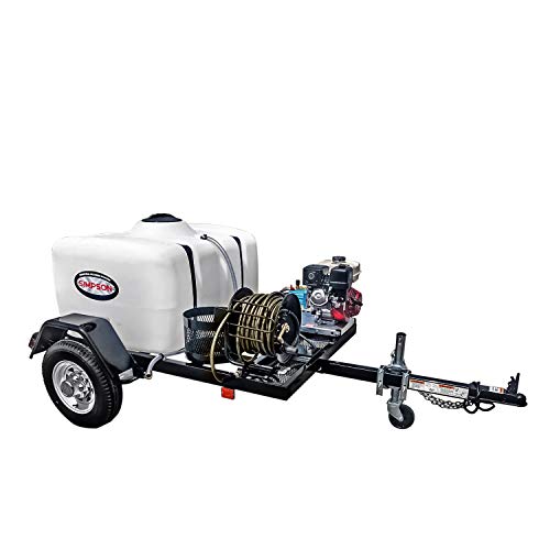 SIMPSON Cleaning 95001 Mobile Trailer 3800 PSI Cold Water Gas Pressure Washer System, 3.5 GPM, Honda Engine, Includes Spray Gun and Wand, 5 QC Nozzle Tips, Monster Series 3/8-in. x 50-ft. Hose SIMPSON Cleaning 95001 Mobile Trailer 3800 PSI Cold Water Gas Pressure Washer System, 3.5 GPM, Honda Engine, Includes Spray Gun and Wand, 5 QC Nozzle Tips, Monster Series 3/8-in. x 50-ft. Hose