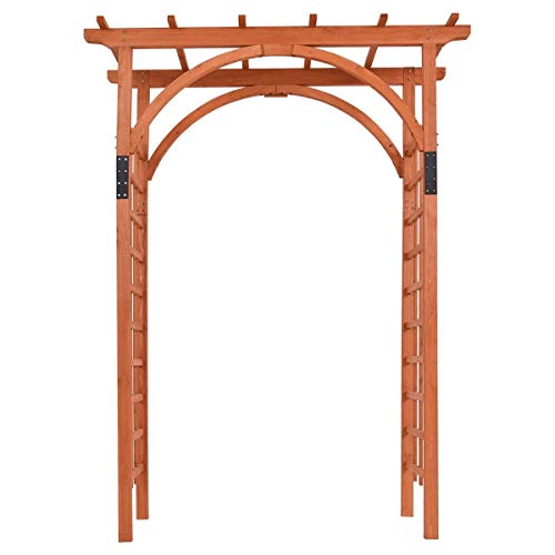 EnjoyShop Premium Outdoor Wooden Cedar Arbor Arch Pergola Trellis Wood Garden Yard Lattice EnjoyShop Premium Outdoor Wooden Cedar Arbor Arch Pergola Trellis Wood Garden Yard Lattice