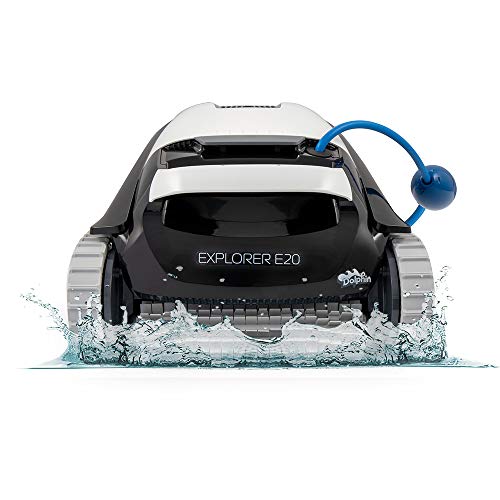 DOLPHIN Explorer E20 Robotic Pool [Vacuum] Cleaner- Ideal for In-Ground Swimming Pools -Easy to Clean Top Load Large Filter Basket up to 33 Feet - Powerful Suction to Pick up Small Debris -…