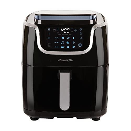 PowerXL Air Fryer Steamer 7 QT 10-in-1 XL Vegetable Steamer and Air Fryer Combo, Toast, Bake, Roast, Broil, Dough Proofing, Warm, Defrost, ST006, Black (7 QT) PowerXL Air Fryer Steamer 7 QT 10-in-1 XL Vegetable Steamer and Air Fryer Combo, Toast, Bake, Roast, Broil, Dough Proofing, Warm, Defrost, ST006, Black (7 QT)