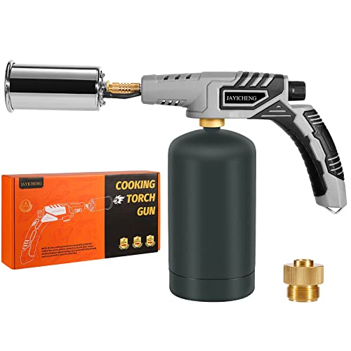 Kitchen Torch Cooking Food Culinary Torch - 500,000 BTU Searing Steak & Creme Brulee & BBQ & Sous Vide Fire Lighter Kitchen Blow Torch Gun Flame Grill Torch Charcoal Starter(Propane Tank Not Included)