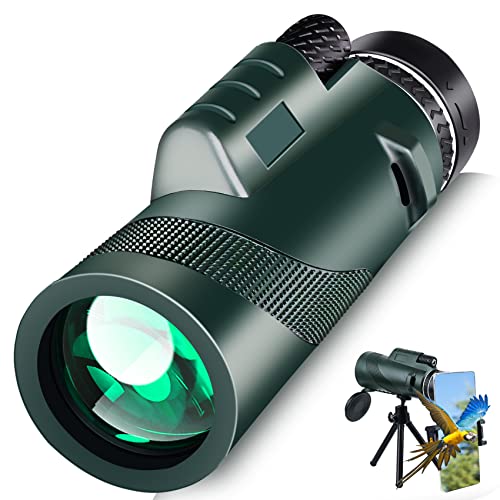 CCDobbs 50X60 Monocular Telescope, High Powered Monocular for Adults with BAK4 Prism & FMC Lens for Stargazing Hunting Wildlife Bird Watching Travel Camping Hiking with Smartphone Holder & Tripod