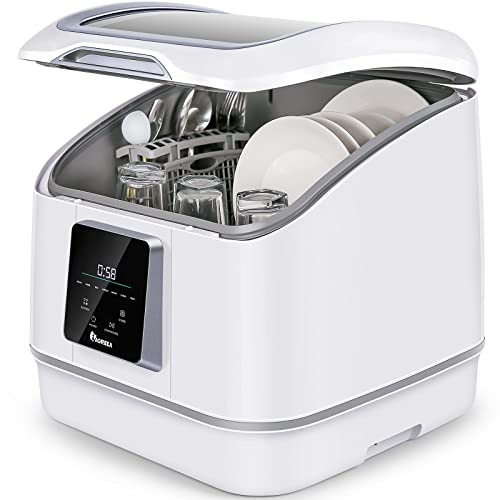 IAGREEA Countertop Dishwasher, Portable Compact Dishwasher With 7 Washing Programs, Anti-Leakage, Fruit & Vegetable Soaking With Basket, For Small Apartments, Dorms and RVs, White IAGREEA Countertop Dishwasher, Portable Compact Dishwasher With 7 Washing Programs, Anti-Leakage, Fruit & Vegetable Soaking With Basket, For Small Apartments, Dorms and RVs, White