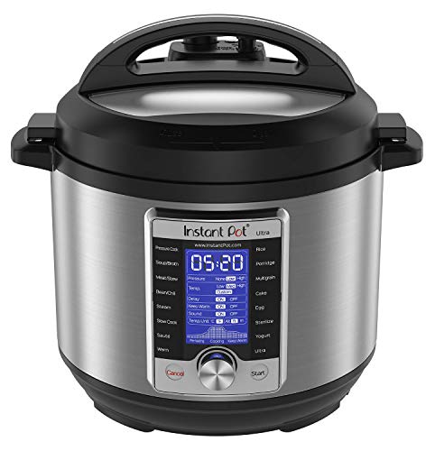 Instant Pot Ultra, 10-in-1 Pressure Cooker, Slow Rice Cooker, Yogurt /Cake Maker, Egg Cooker, Sauté, and more, Includes Free App with over 1900 Recipes. Stainless Steel, 6 Quart