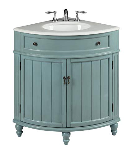Benton Collection 24” Vintage Light Blue Cottage Style Thomasville Bathroom Sink Vanity Model # GD-47544BU