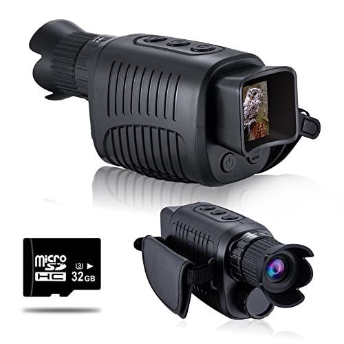 VABSCE Digital Night Vision Monocular for 100% Darkness, 1080p Full HD Video Long Distance Infrared Night Vision Goggles Binoculars for Hunting, Camping, Travel, Surveillance with 32 GB Micro SD Card VABSCE Digital Night Vision Monocular for 100% Darkness, 1080p Full HD Video Long Distance Infrared Night Vision Goggles Binoculars for Hunting, Camping, Travel, Surveillance with 32 GB Micro SD Card