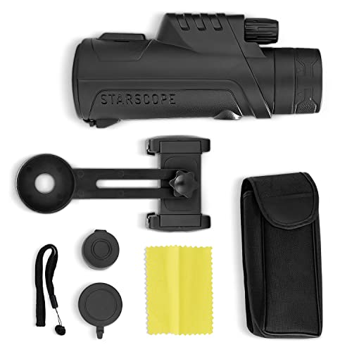 StarScope Monocular Telescope G3 and Phone Mount - 10x High Powered Monocular with Smartphone Adapter | Monocular Telescope for Smartphone Photography | Monocular Scope for Bird Watching and Hunting StarScope Monocular Telescope G3 and Phone Mount - 10x High Powered Monocular with Smartphone Adapter | Monocular Telescope for Smartphone Photography | Monocular Scope for Bird Watching and Hunting