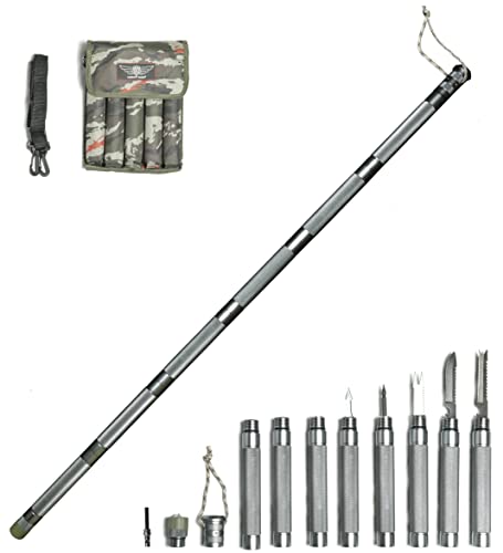 Prime Adventure Tactical Survival Walking Hiking Stick Staff - Indestructible Outdoor Trekking Pole Premium 15 in 1 Multifunctional Tool Prime Adventure Tactical Survival Walking Hiking Stick Staff - Indestructible Outdoor Trekking Pole Premium 15 in 1 Multifunctional Tool