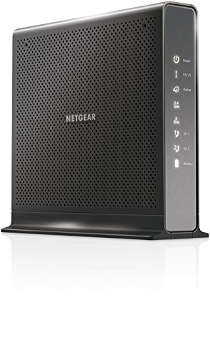 NETGEAR Nighthawk Cable Modem Wi-Fi Router Combo with Voice C7100V - Supports Cable Plans Up to 400 Mbps, 2 Phone lines, AC1900 Wi-Fi Speed, DOCSIS 3.0 NETGEAR Nighthawk Cable Modem Wi-Fi Router Combo with Voice C7100V - Supports Cable Plans Up to 400 Mbps, 2 Phone lines, AC1900 Wi-Fi Speed, DOCSIS 3.0