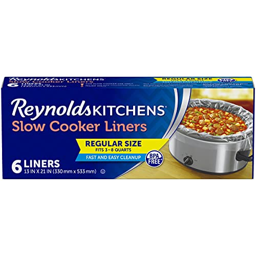 Reynolds Kitchens Slow Cooker Liners, Regular (Fits 3-8 Quarts), 6 Count Reynolds Kitchens Slow Cooker Liners, Regular (Fits 3-8 Quarts), 6 Count