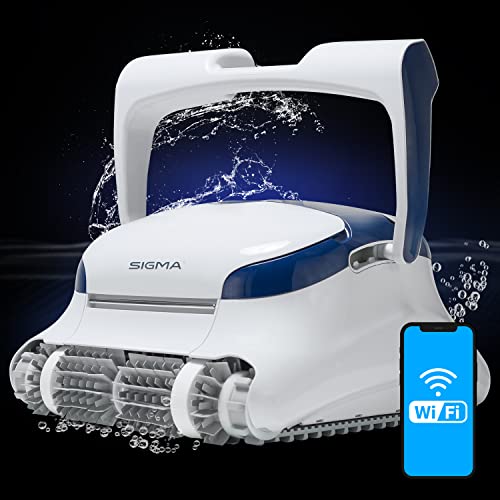 Dolphin Sigma Robotic Pool Cleaner with Bluetooth and Massive Top-Load Cartridge Filters, Ideal for Pools up to 50 Feet.