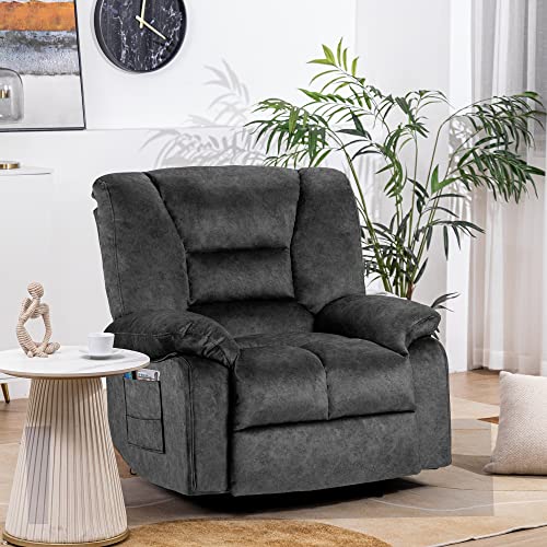 HOMYEDAMIC Oversized Recliner Chair Massage Heated Modern Ergonomic Lounge Single Sofa Seat Living Room Lounge Recliners on Clearance Memory Sponge Filling
