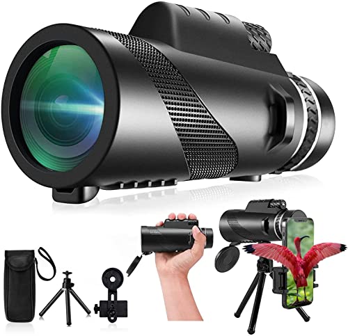 80x100 Monocular-Telescope High Powered Monocular for Adults Monocular for Smartphone Adapter Monocular Telescope Hunting Wildlife Bird Watching Travel Camping Hiking 80x100 Monocular-Telescope High Powered Monocular for Adults Monocular for Smartphone Adapter Monocular Telescope Hunting Wildlife Bird Watching Travel Camping Hiking
