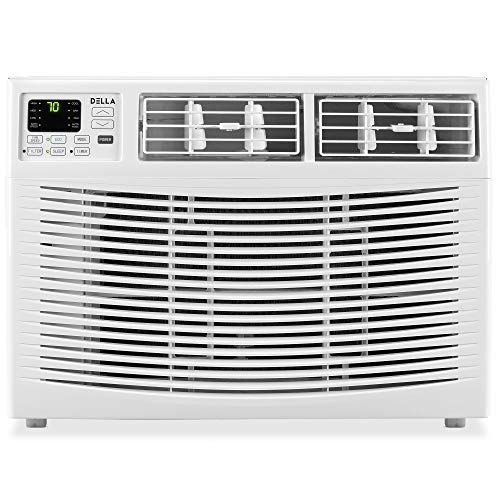 DELLA 12000 BTU 115V/60Hz Energy Saving Window Air Conditioner, Whisper Quiet AC Unit with Remote, Cools Up to 450 Square Feet