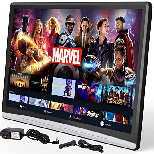 13.3 Inch Car Headrest Video Player with WiFi, Android 10.0 Car TV Headrest,Rear Entertainment System for Car,Sync Screen Phone Mirror,4K IPS Touch Screen, HDMI in HDMI Out YouTube Netflix 2G+16G