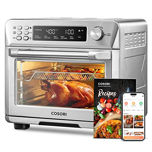 COSORI Air Fryer Toaster Oven Combo, 12-in-1 Convection Ovens Countertop, 26QT Stainless Steel, Smart, 6-Slice Toast, 12-inch Pizza, with Bake, Roast, Broil, 75 Recipes&Accessories Tray, Basket COSORI Air Fryer Toaster Oven Combo, 12-in-1 Convection Ovens Countertop, 26QT Stainless Steel, Smart, 6-Slice Toast, 12-inch Pizza, with Bake, Roast, Broil, 75 Recipes&Accessories Tray, Basket