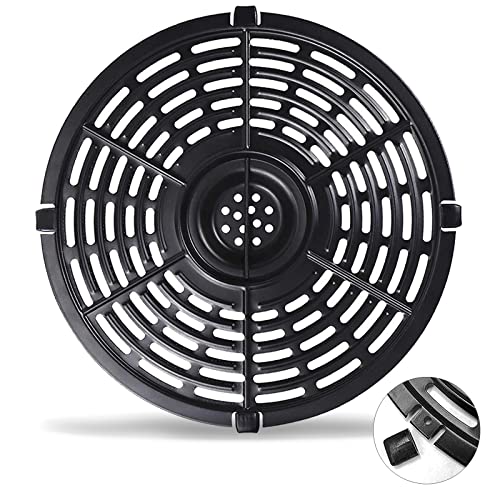 Air Fryer Grill Pan for Power XL 5QT Air fryer, 8.7'' 5QT Round Non-Stick Air Fryer Replacement Tray Rack Parts Accessories Crisper Plate Grill Plate for Ultrean Gourmia Air Fryer, Dishwasher Safe