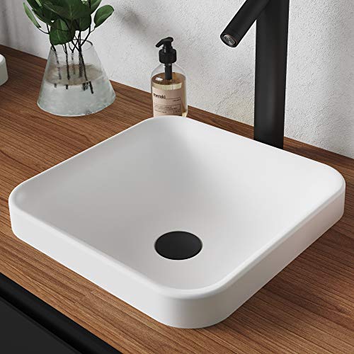 Kraus KSR-9MW Natura Bathroom Sink, Matte White