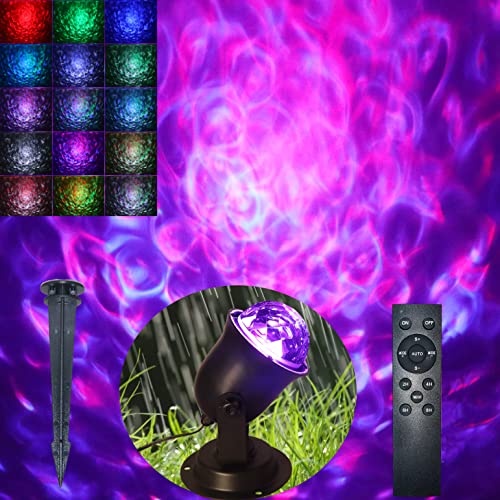 Outdoor Waterproof Water Wave Effect Night Lights Projector, 15 Colors Show Ocean Ripple Projection with Remote for Christmas Halloween Thanksgiving Indoor Wedding Party Holiday Disco Girls Astronomy Outdoor Waterproof Water Wave Effect Night Lights Projector, 15 Colors Show Ocean Ripple Projection with Remote for Christmas Halloween Thanksgiving Indoor Wedding Party Holiday Disco Girls Astronomy