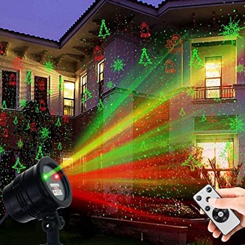 Christmas Laser Lights, Projector Lights Landscape Spotlight Red and Green Star Show with Christmas Decorative Patterns for Indoor Outdoor Garden Patio Wall Christmas Laser Lights, Projector Lights Landscape Spotlight Red and Green Star Show with Christmas Decorative Patterns for Indoor Outdoor Garden Patio Wall