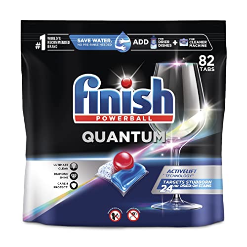 Finish - Quantum - 82ct - Dishwasher Detergent - Powerball - Ultimate Clean & Shine - Dishwashing Tablets - Dish Tabs (Packaging May Vary) Finish - Quantum - 82ct - Dishwasher Detergent - Powerball - Ultimate Clean & Shine - Dishwashing Tablets - Dish Tabs (Packaging May Vary)