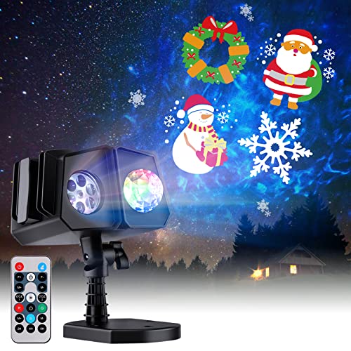 Minetom Christmas Projector Lights Outdoor 26 HD Effects (3D Ocean Wave + Patterns) Waterproof with Timer Landscape Lights for Indoor Holiday Halloween Christmas Night Disco Party, RGB + Multicolor Minetom Christmas Projector Lights Outdoor 26 HD Effects (3D Ocean Wave + Patterns) Waterproof with Timer Landscape Lights for Indoor Holiday Halloween Christmas Night Disco Party, RGB + Multicolor