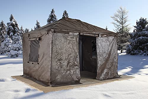 Sojag Accessories 12' x 14' Universal Winter Cover for Outdoor Sun Shelters and Gazebos, Brown