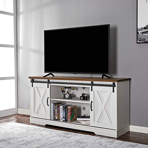 brown tv stand with fireplace