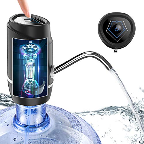 5 Gallon Water Dispenser,Electric Water Bottle Pump Water Dispenser Jug Drinking Water Pump for Home Kitchen Office Camping Outdoors Fit for 3-5 Gallon Water Bottle (Black)