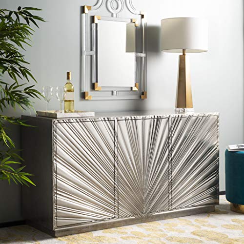 Safavieh Couture Home Sylas Deco Glam Silver Sunburst 3-door Sideboard