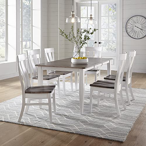 Carol's Inspirations 7 Piece Solid Maple Wood Dining Room Set | Full Kitchen Table Set with Table and 6 Chairs | 38” x 64” Rustic Rectangle Table with Eased Edge and Distressing | Handmade in USA