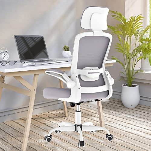 white ergonomic desk chair