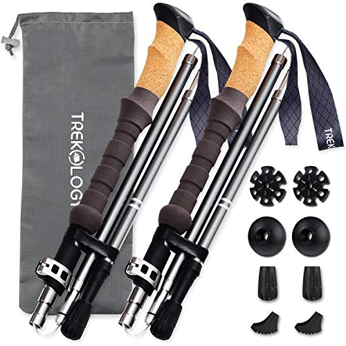 Trekking Poles Collapsible Nordic Hiking Pole - Cork Handle 2pc Ultralight Folding Walking Sticks, Hiking Sticks, Lightweight Aluminum Foldable Trekking Walking Sticks for Seniors Women Men Trekking Poles Collapsible Nordic Hiking Pole - Cork Handle 2pc Ultralight Folding Walking Sticks, Hiking Sticks, Lightweight Aluminum Foldable Trekking Walking Sticks for Seniors Women Men