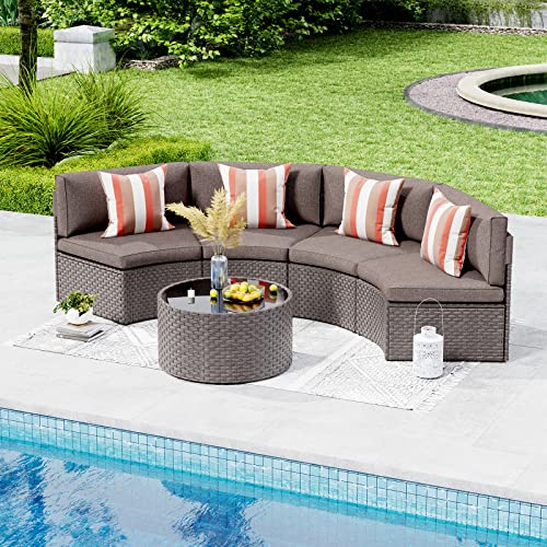 curved outdoor sectional sofa