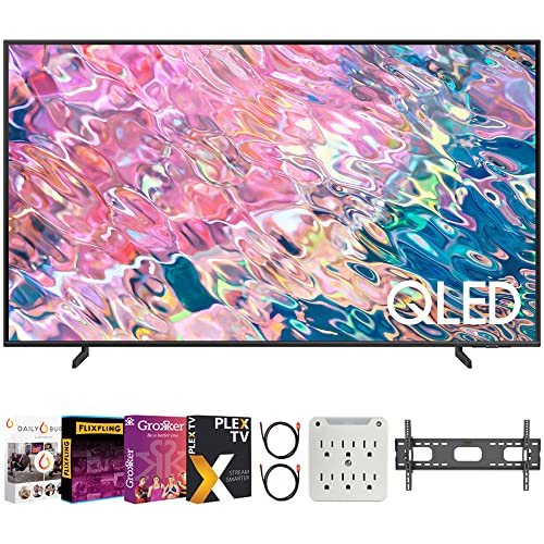 Samsung QN55Q60BAFXZA Q60B 55 inch QLED 4K Quantum Dual LED HDR Smart TV 2022 Bundle with Premiere Movies Streaming + 37-100 Inch TV Wall Mount + 6-Outlet Surge Adapter + 2X 6FT HDMI 2.0 Cable Samsung QN55Q60BAFXZA Q60B 55 inch QLED 4K Quantum Dual LED HDR Smart TV 2022 Bundle with Premiere Movies Streaming + 37-100 Inch TV Wall Mount + 6-Outlet Surge Adapter + 2X 6FT HDMI 2.0 Cable